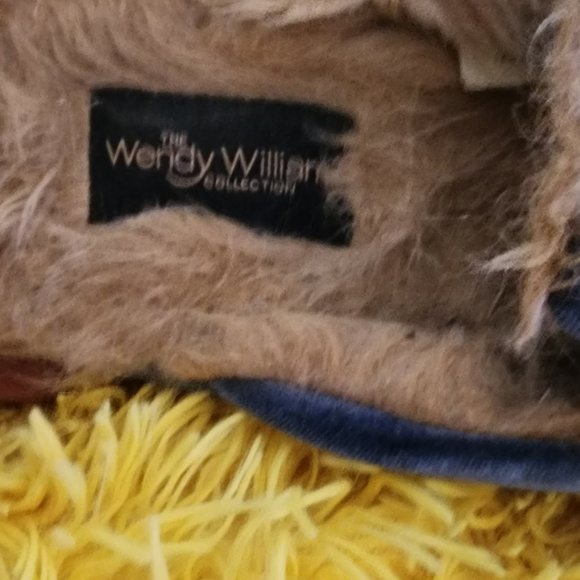 Wendy Williams Penguin Faux Fur Blue Slippers - Picture 3 of 4